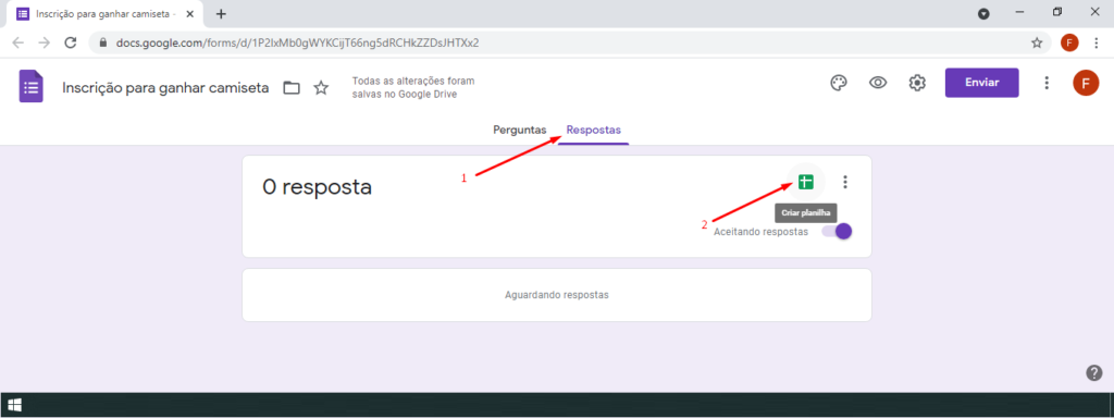 como criar um formulario de respostas com o google forms tela de respostas recrutamento e seleção